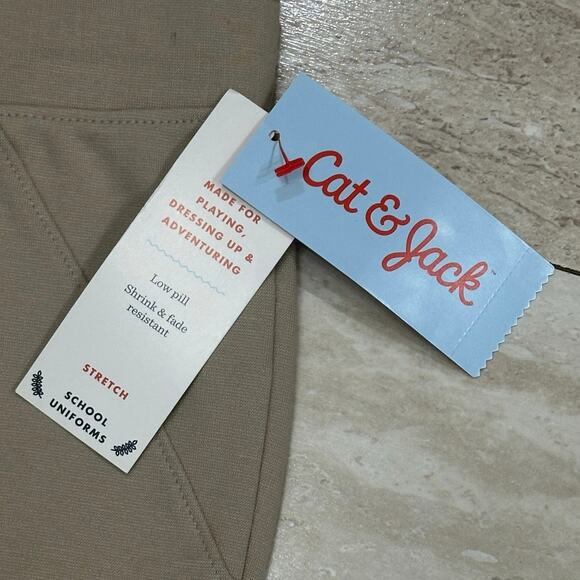 Cat & Jack Girls Khaki Pants 10/12 - Picture 4 of 7
